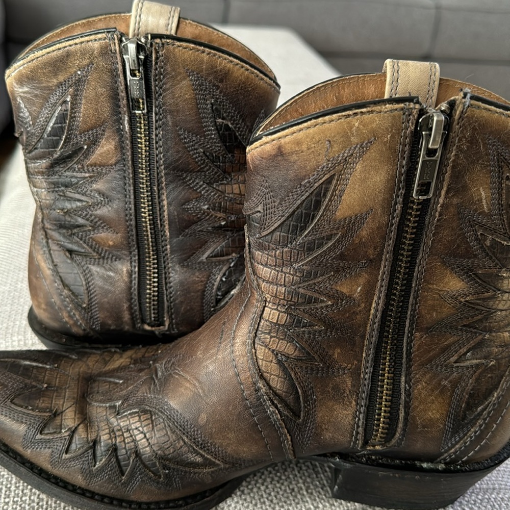 Ariat Brown Western Ankle Boots - Picture 4 of 10